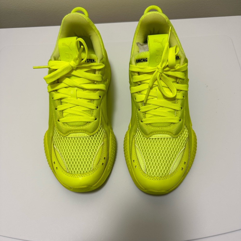 Neon yellow Puma RSX